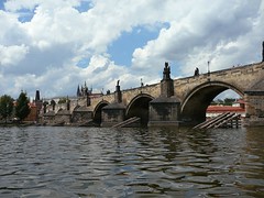 Cruising under the Charles Bridge, Prague
