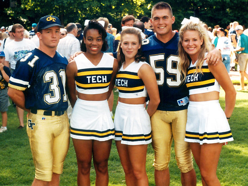 Georgia Tech Cheerleaders & Football Players