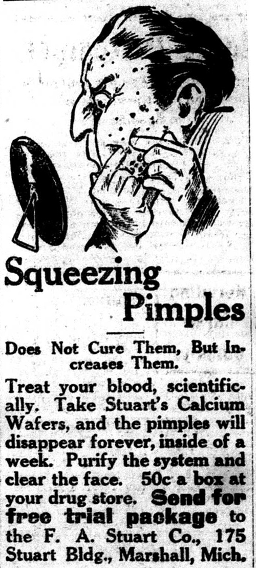 Vintage Ad #1,110: Squeezing Pimples