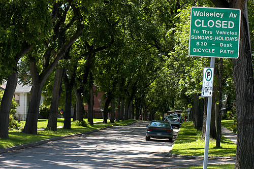Winnipeg cycling-only street