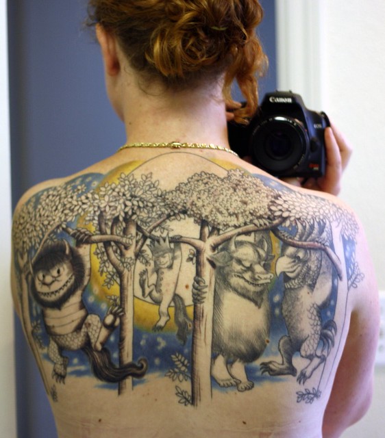 Where the Wild Things Are Tattoo. Flipped the mirrored picture.