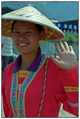 Yangshuo - a woman from the Drung minority group