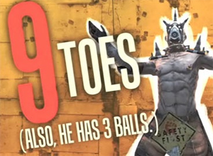 9 toes