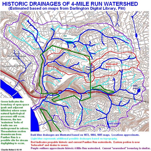 Historic Drainages of the 4-Mile Run Watershed