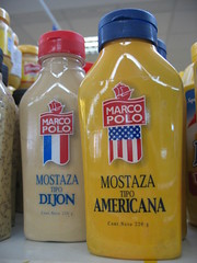 American mustard with American flag