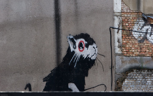 banksy graffiti rat. Banksy Rat. London, England.