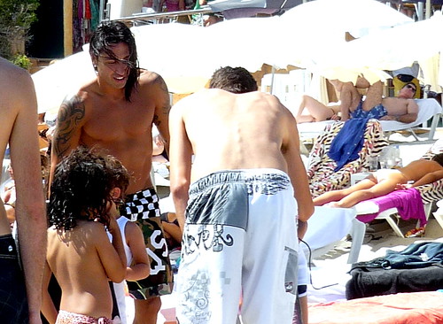 Masaje masaxe praia playa · Sergio Ramos en Ibiza 