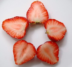 five strawberies one star,  passion of  fruit