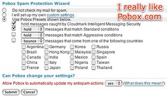 Set up spam protection with Pobox.com