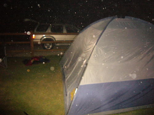 This is what it looks like when the campsite sprinklers go off at 1 AM