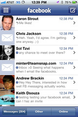 Facebook's new messages on iPhone
