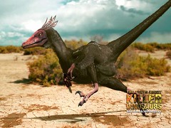 velociraptor ran like an ostrich moving its wings