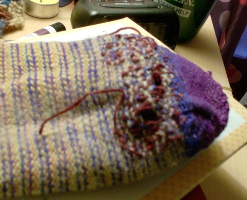 Knitting darning socks knitter weaving mending holes
