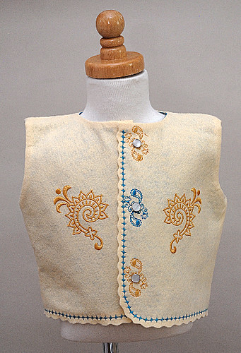 Hindu Designs Wool Felt Vest 18 mos
