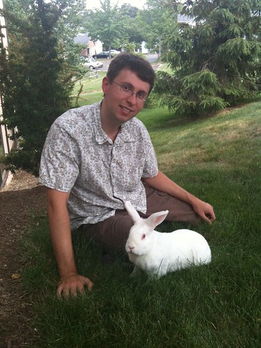 gus and keith - a perfect picture of a bunny and his daddy
