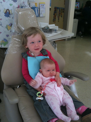 esther at the dentist with dottie