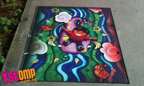  Beautiful art pieces painted on walkways next to Jurong Point