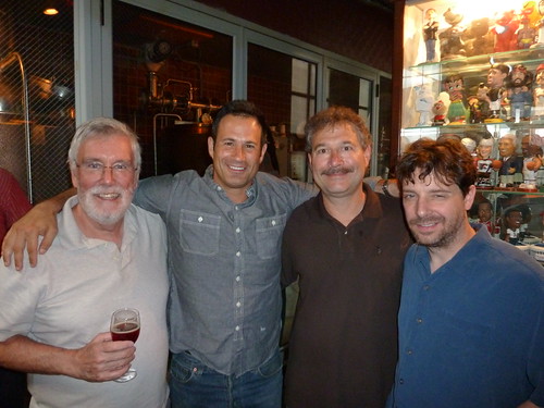 Jack Curtin, Sam Calagione, Ed Friedland and Curt's assistant brewer