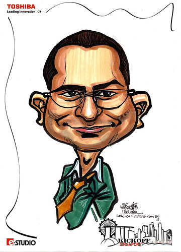 Caricature of Sanjeeva Fernando
