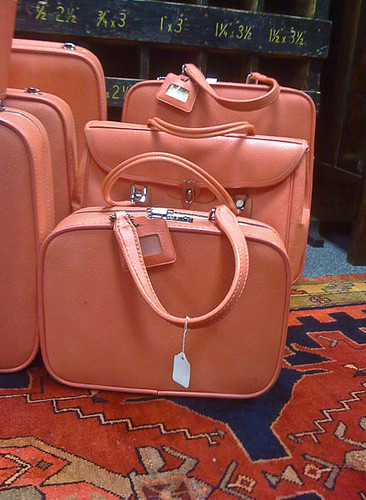 Set of Pink Ventana Suitcases - Antique Shop