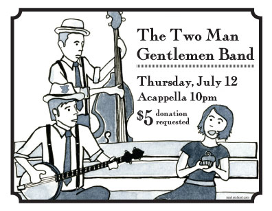 two man gentlemen band flyer