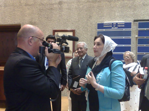 Markakis interviewing Benazir Bhutto