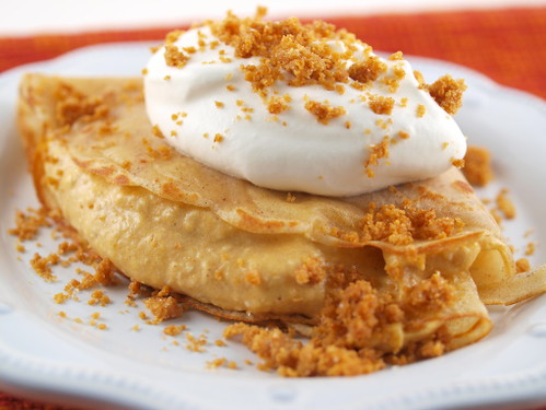 Cinnamon Crepes with Pumpkin Mousse and Graham Crust Crumbl