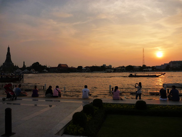 Chao Phraya river Bangkok sunset