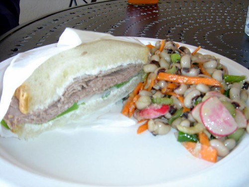 Roast Beef Sandwich and Creole Artichoke Salad