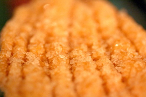 Sugar crystalline texture on the cookie