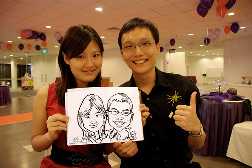 Caricature live sketching for NTU Alumni Club - 8