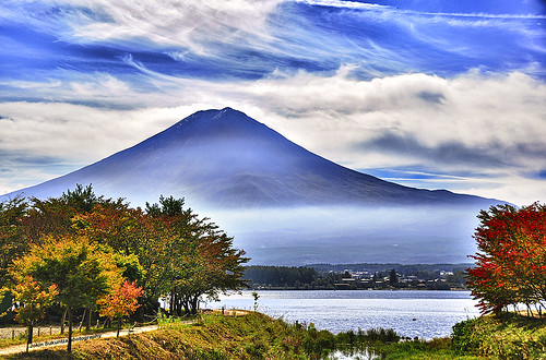 Mount Fuji and Kawaguchi lake