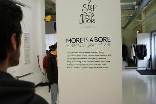 'more is a bore' exhibition at Ship of Fools