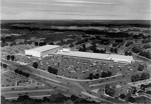 langley park shopping center drawing, 1954