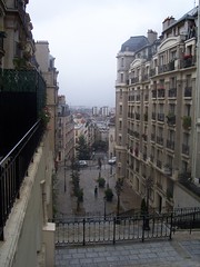 Looking down the streets from Montmartre