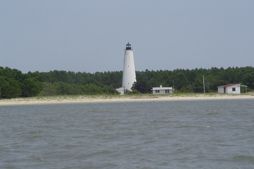 The lighthouse on North Island at the mouth of Winyah Bay, South Carolina