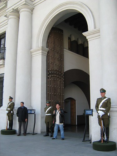 Entrance of the La Moneda Presidential Palace