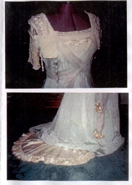 1910 moire gown with petticoat
