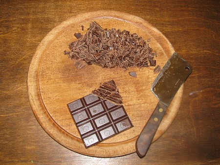 chop chocolate