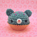 Amigurumi OXOX Green cupcake bear