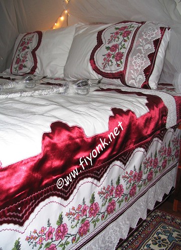 dantel pike takımı, sünnet yatağı
