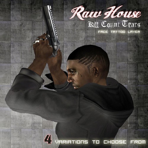 RAW HOUSE :: Kill Count Tears face tattoo. Buy it at RAW HOUSE!