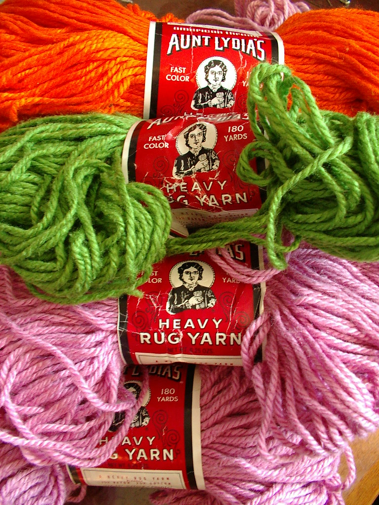 A= Aunt Lydia's Rug Yarn