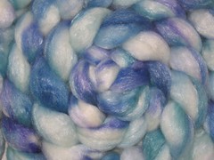 Handspun yarn or Fiber... your choice! Shallow Seas Superfine Merino/Tencel fiber - Superwash (4.25