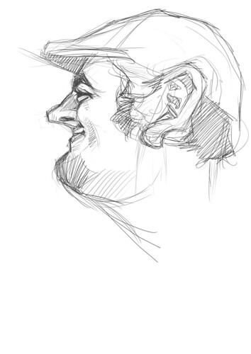 digital sketch of Jaume Cullell - 1