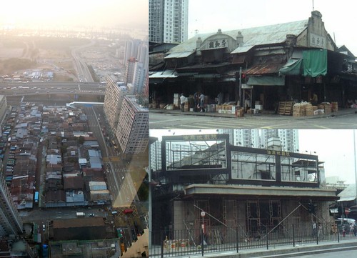 Yau Ma Tei Fruit Market and Theatre in 1997 and 2005, Hong Kong Now and Then by richardwonghk 2