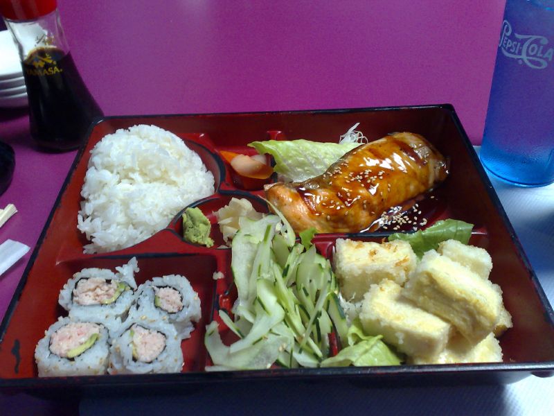 Salmon & Agedashi Tofu Bento
