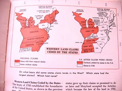 "Western Land Claims Ceded by the States" from Cole's "Atlas of American History"