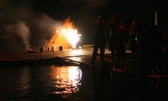 Fireworks on the dock