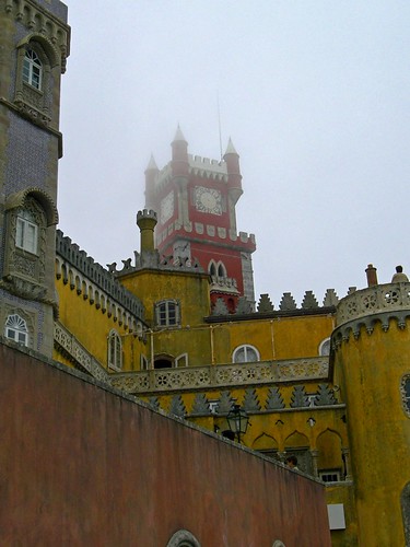 Pena Palace in fog